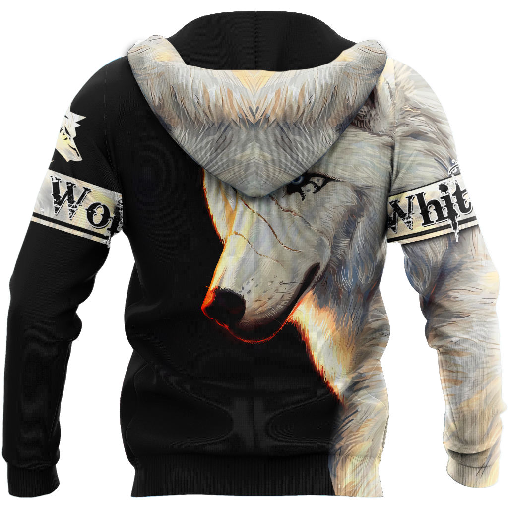 White Wolf 3D All Over Printed Hoodie For Men and Women MH0110202