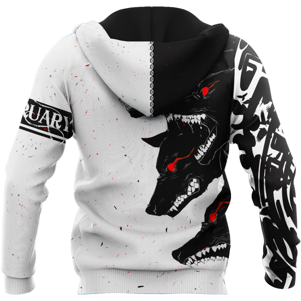 The Dark Wolf February 3D All Over Printed Unisex Deluxe Hoodie ML