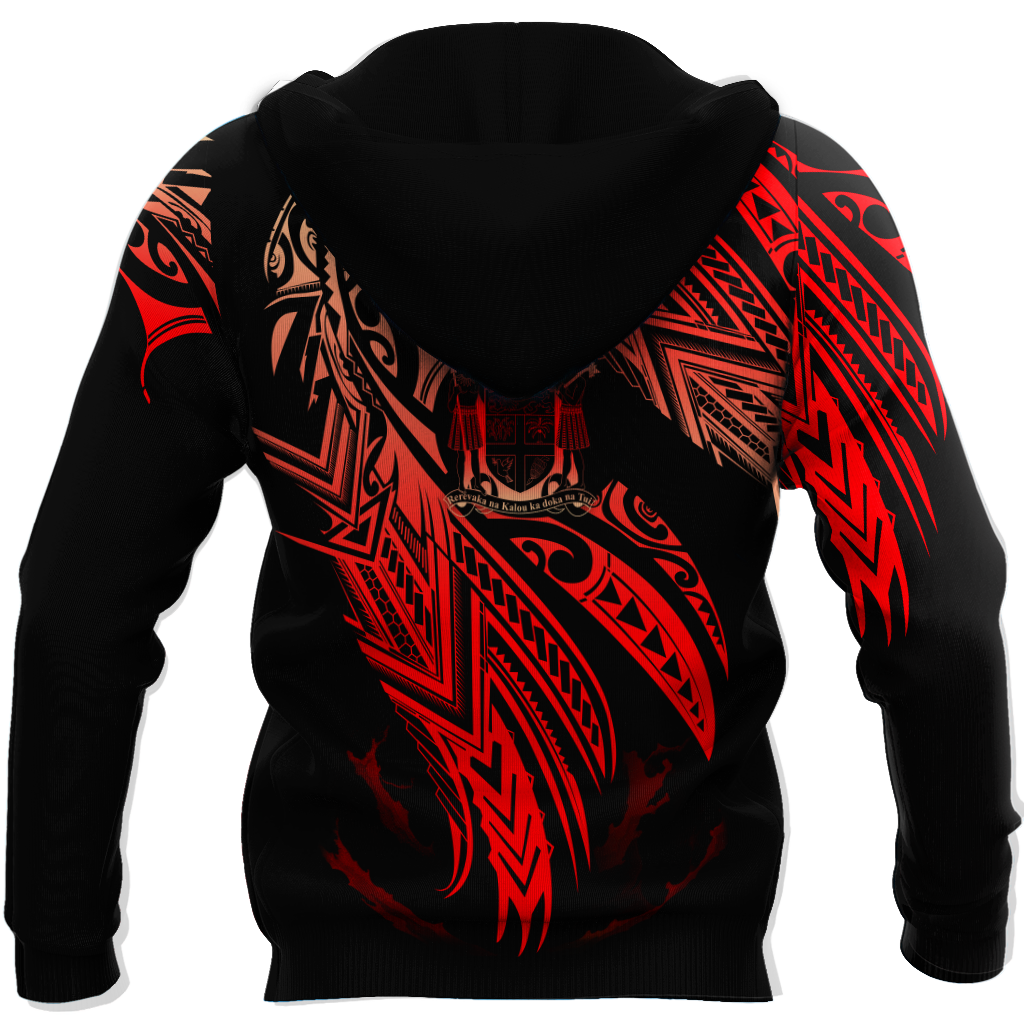 Amazing Fiji Polynesian Tattoo Unisex Deluxe Hoodie ML