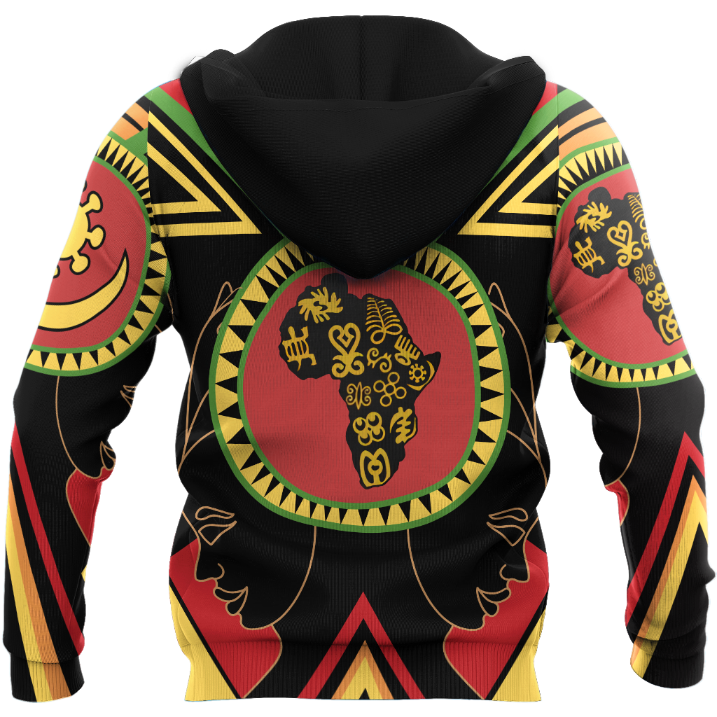 African Adinkra Sankofa Hoodie