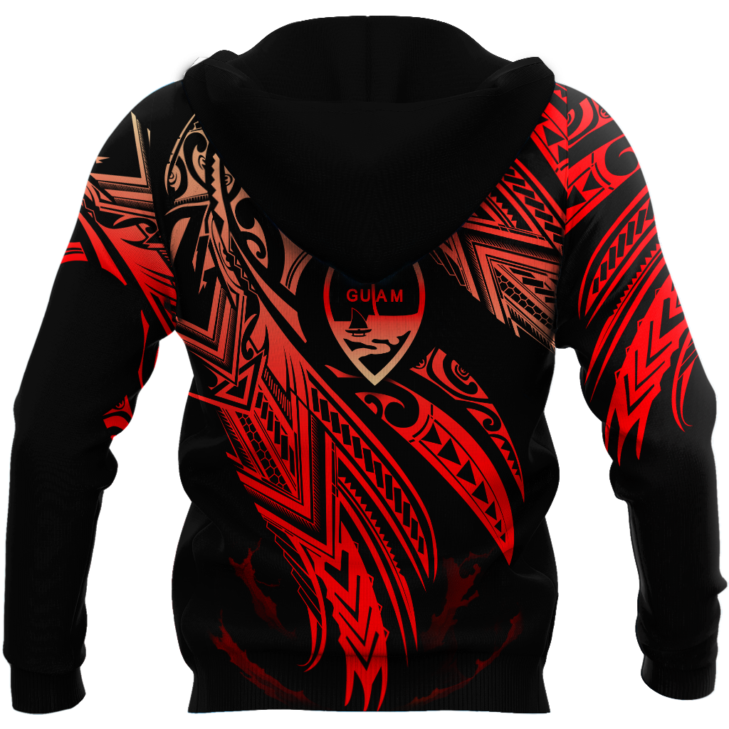 Amazing Guam Polynesian 3D Tattoo Unisex Deluxe Hoodie ML