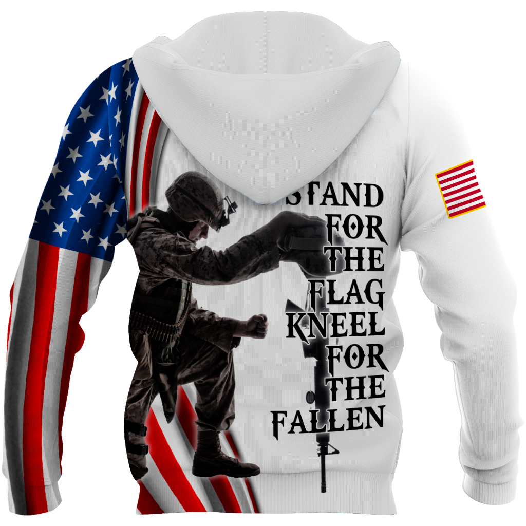 Stand For The Flag Knee For The Fallen 3D All Over Printed Shirts For Men and Women