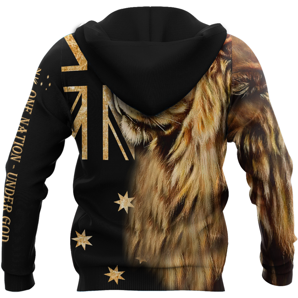 3D Australia One Nation Under God Over Printed Shirt for Men and Women