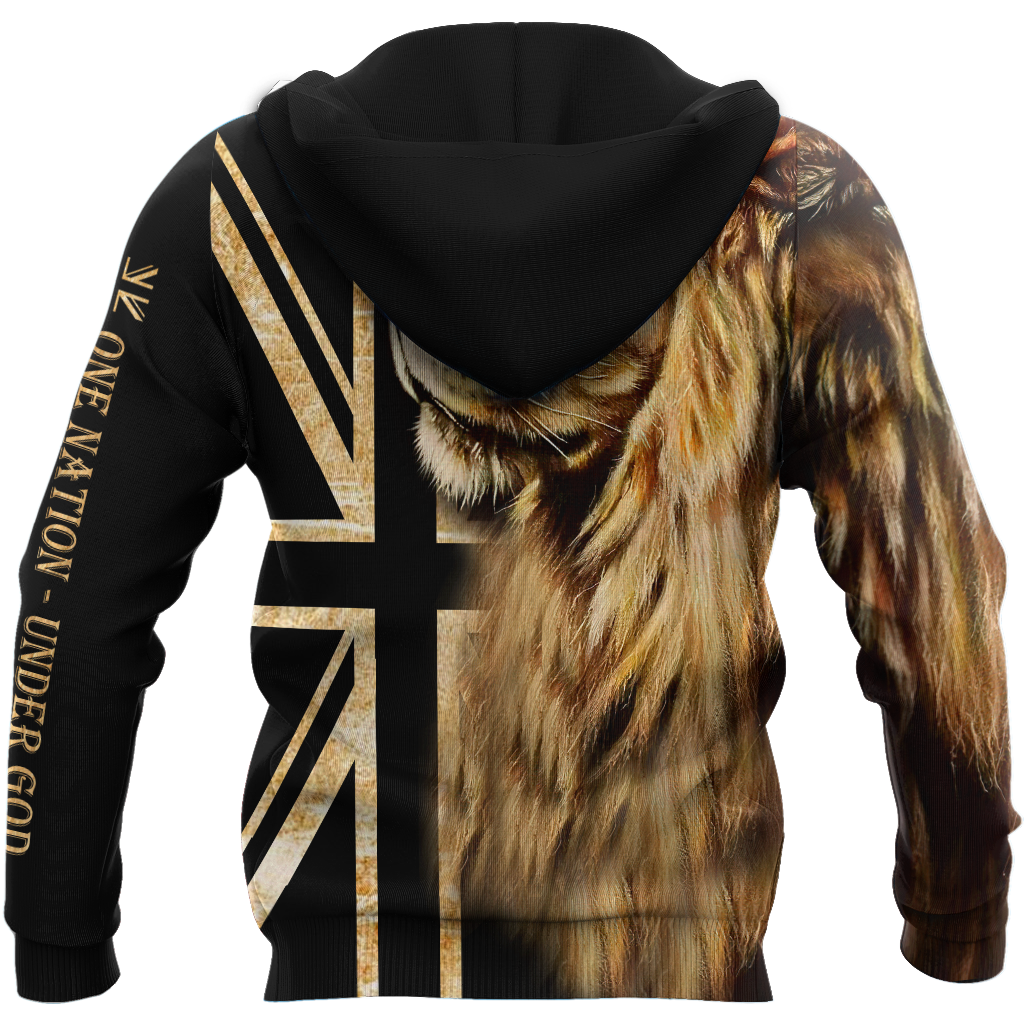 3D England One Nation Under God Over Printed Shirt for Men and Women