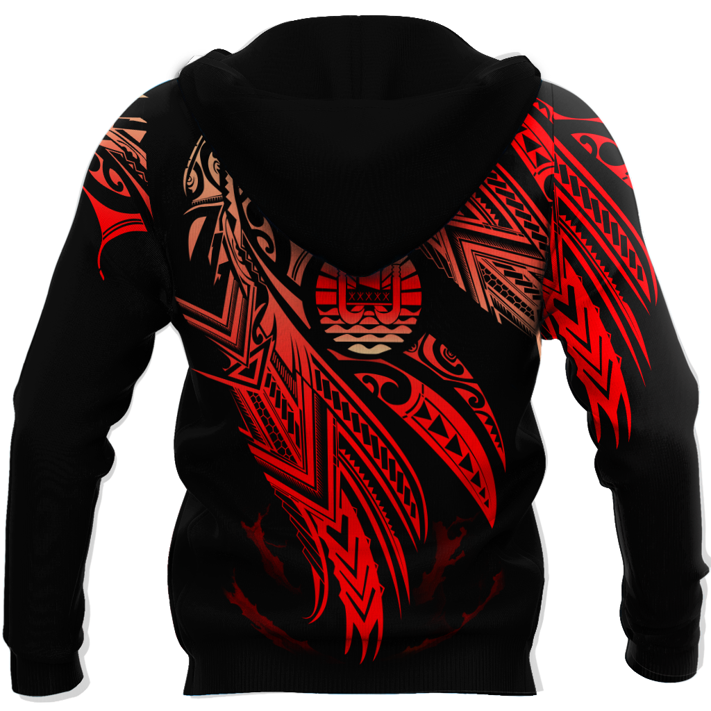 Amazing Tahiti Polynesian Tattoo 3D Tattoo Unisex Deluxe Hoodie ML