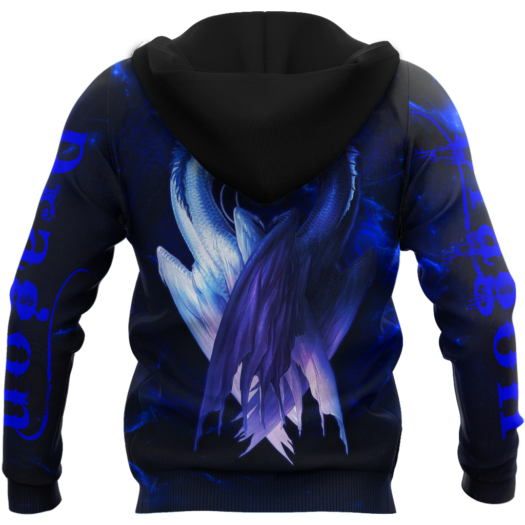 Blue Couple Dragon 3D Shirt All Over Printed Shirts For Men and Women NDD10162002