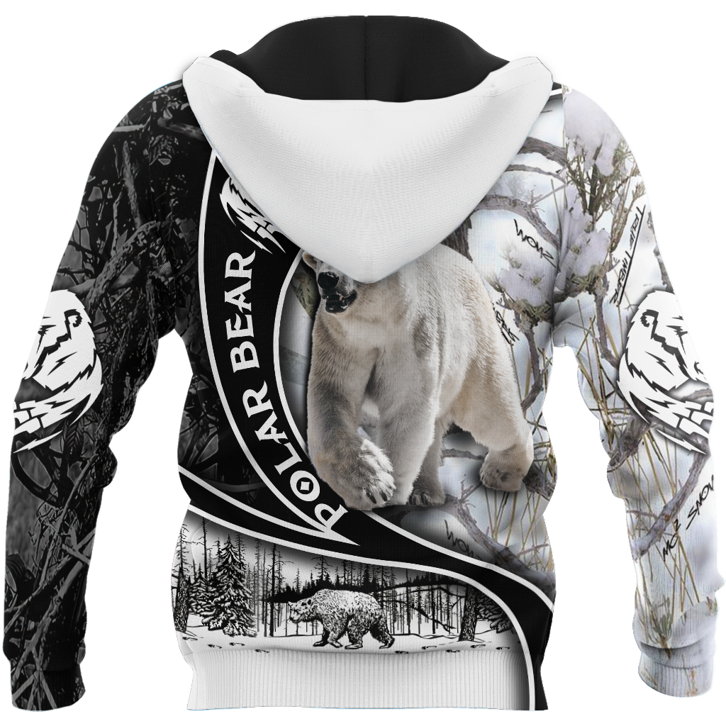 All Over Printed Polar Bear Hoodie VP03102001-MEI