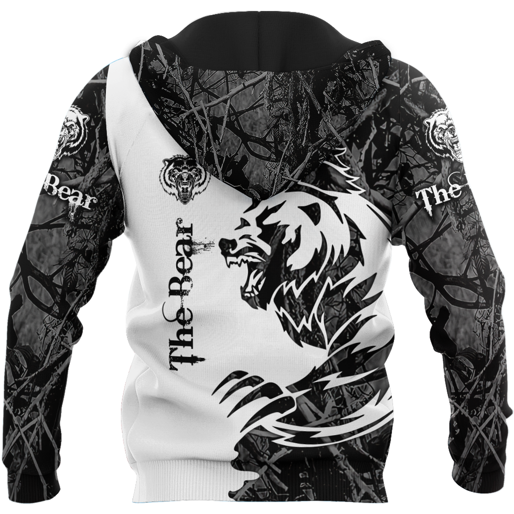 All Over Printed Bear Tatoo Hoodie MEI09262004-MEI