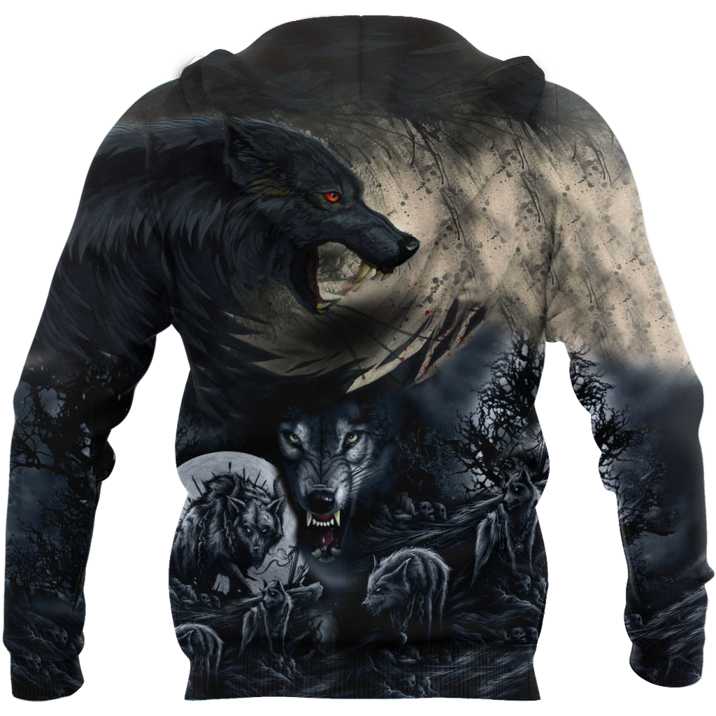 All Over Printed Mythical Wolf Hoodie VP01102001-MEI