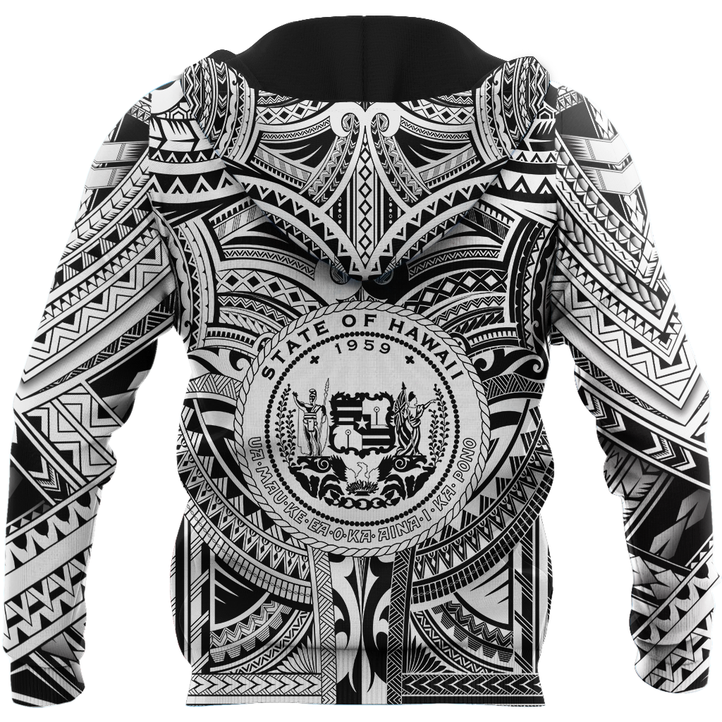 Amazing Polynesian Tattoo And Hawaii Hoodie-ML-Apparel-ML-Zipped Hoodie-S-Vibe Cosy™