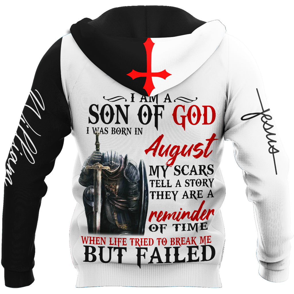 August Guy - Son of God Custome Name 3D All Over Printed Hoodie