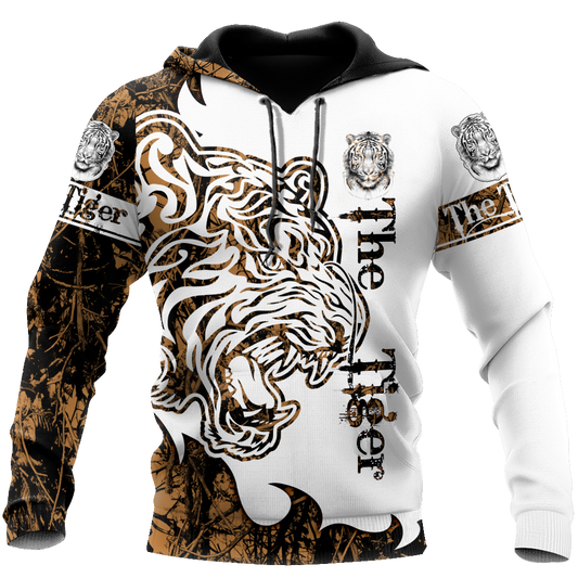 The Tiger Brown Camo Tattoo 3D All Over Printed Shirts For Men and Women JJW17082003S
