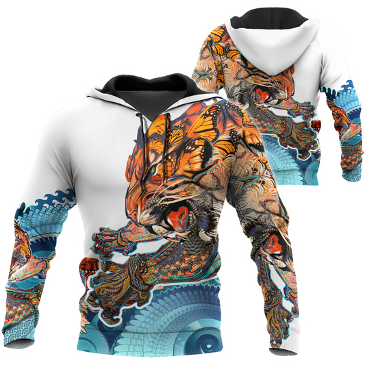 Tattoo Tiger Mythology 3D Over Printed Unisex Shirt