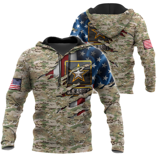 US Army Veteran 3D All Over Printed Hoodie Shirt HAC150905