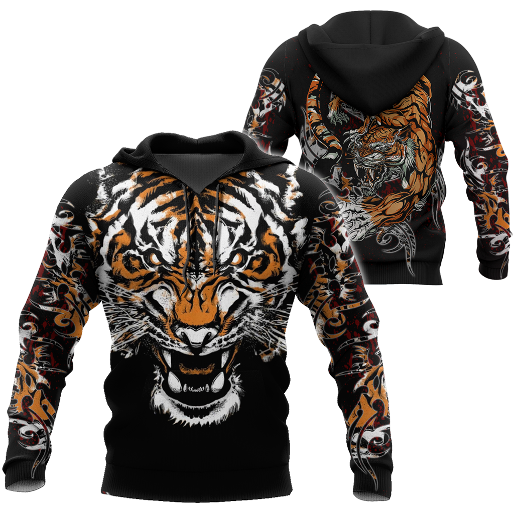 Tiger Fighter 3D Over Printed Shirt for Men and Women
