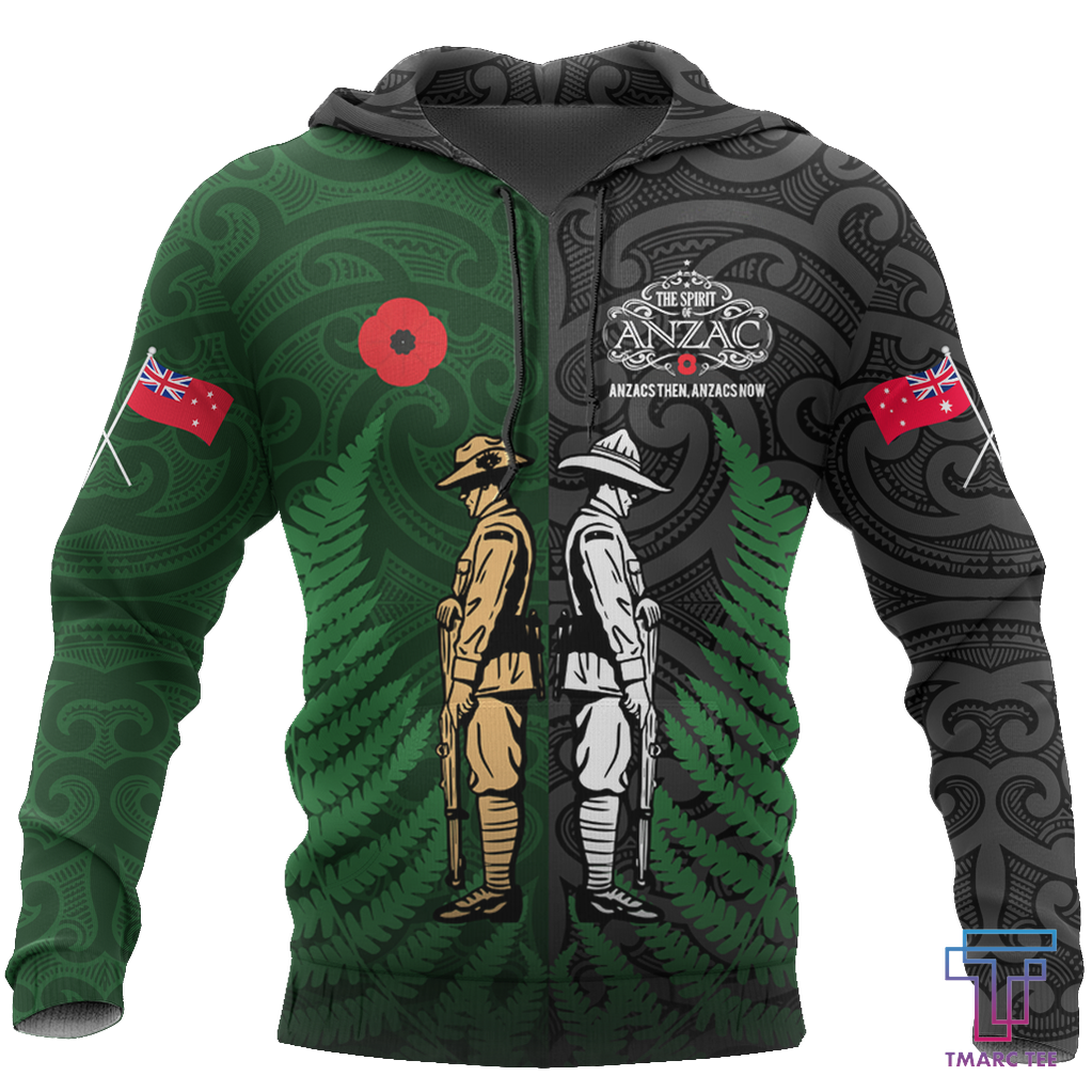 Tmarc Tee Anzac Day New Zealand and Australia Soldier 3D printed shirts