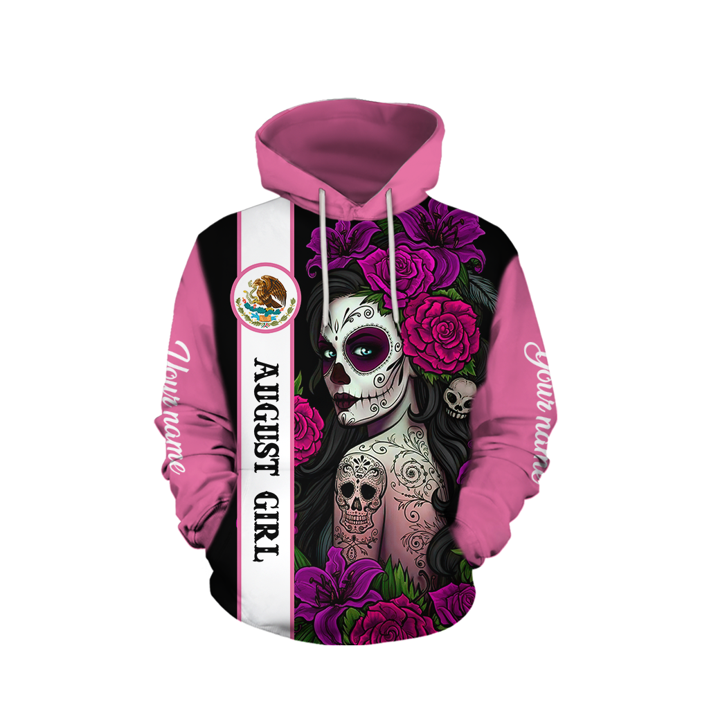 August Girl Customize Name 3D All Over Printed Shirts For Women MH10112008