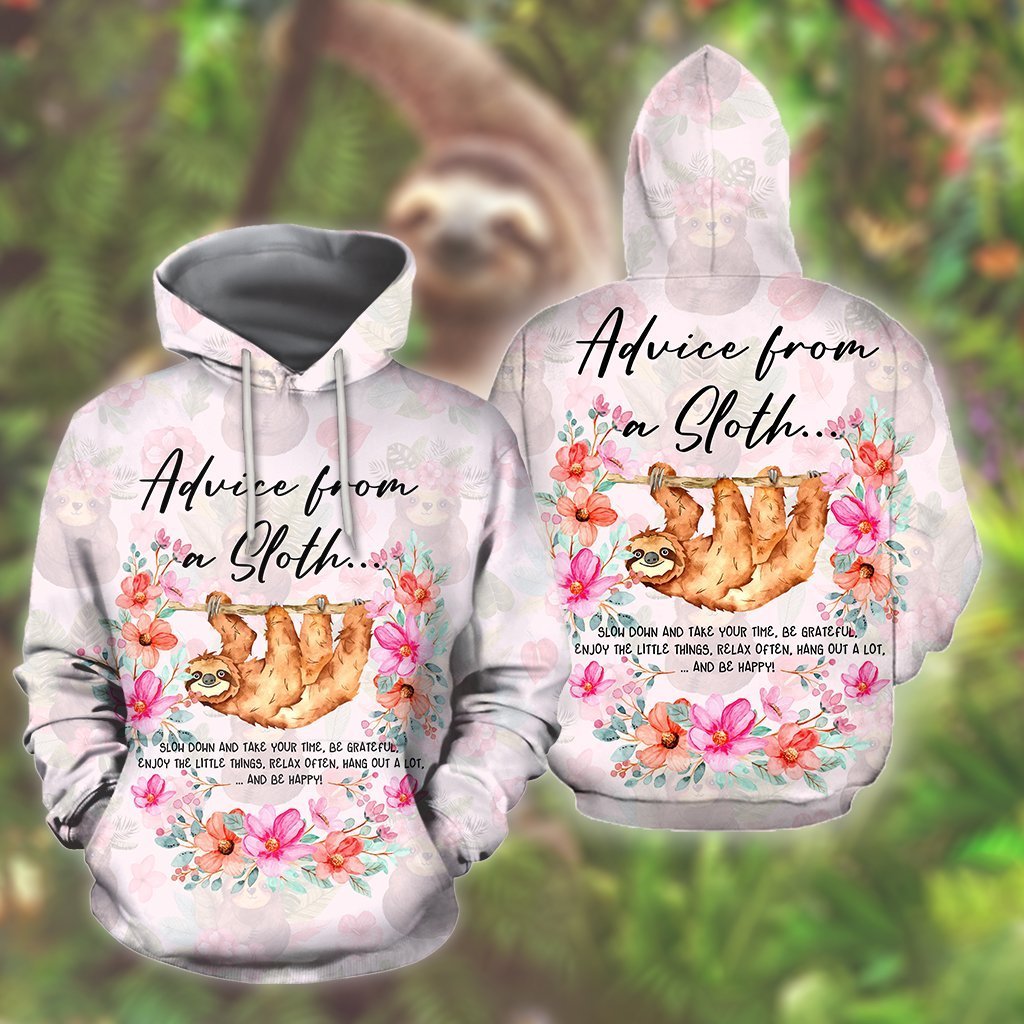 All Over Printed Advice From A Sloth HHT04092009-MEI