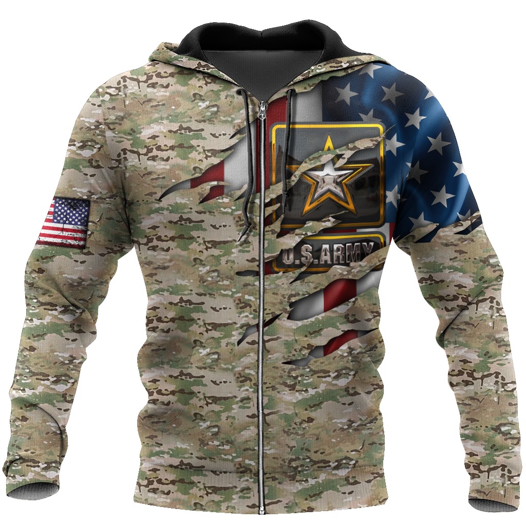 US Army Veteran 3D All Over Printed Hoodie Shirt HAC150905