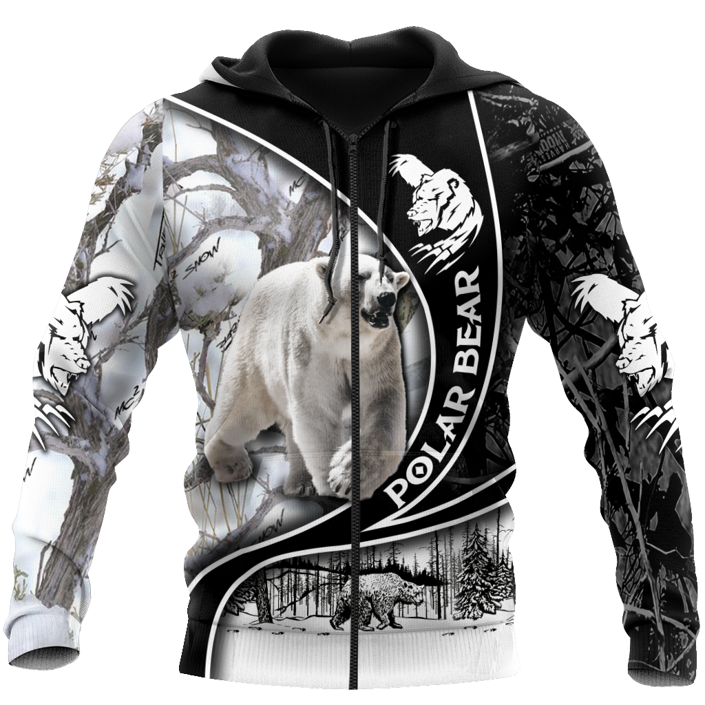 All Over Printed Polar Bear Hoodie VP03102001-MEI