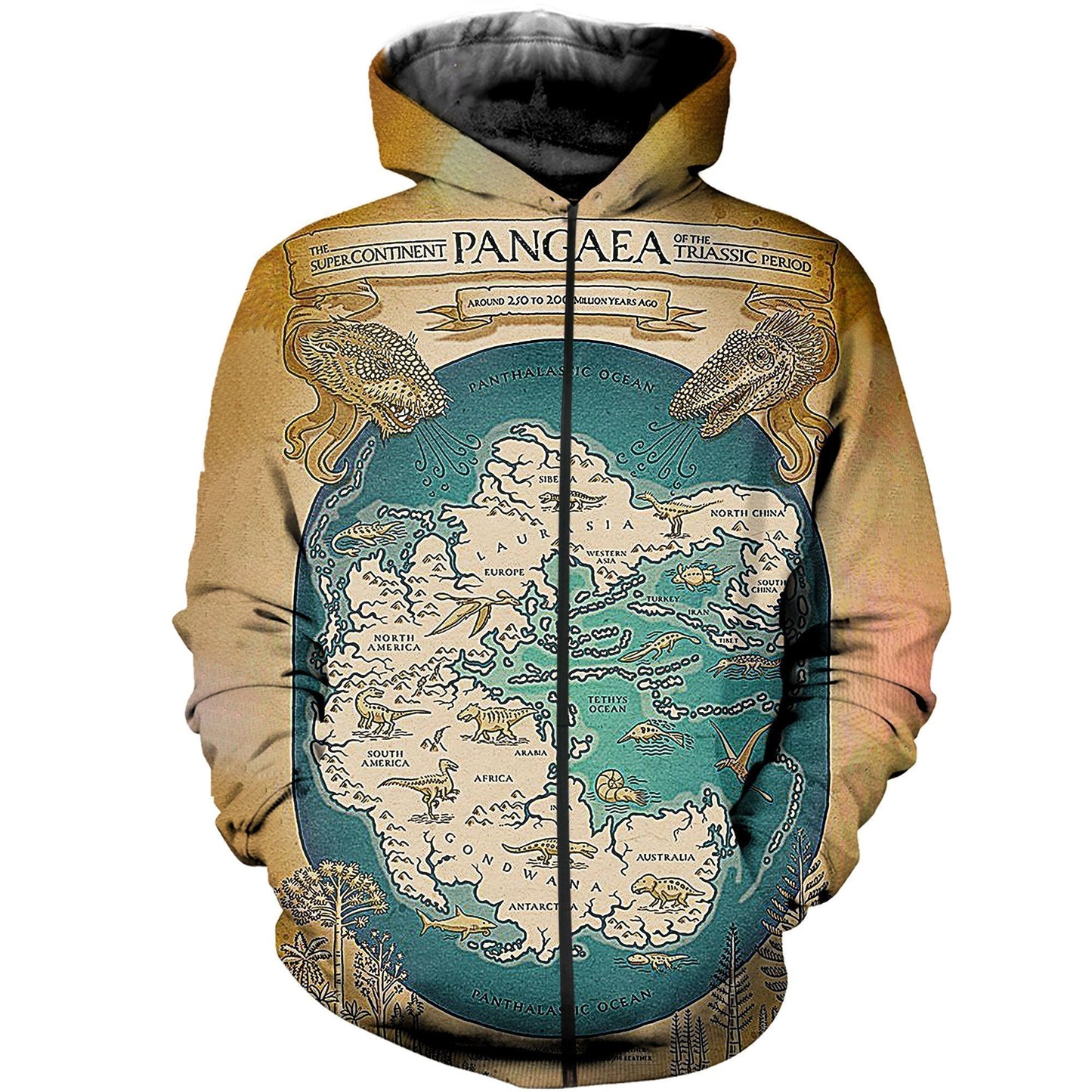 3D All Over Printed Dinosaur Map Shirts And Shorts - Amaze Style™-3D All Over Printed Clothes