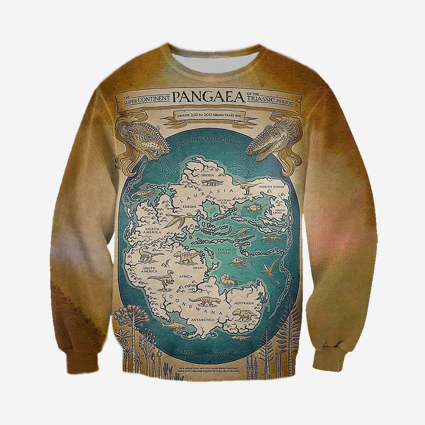 3D All Over Printed Dinosaur Map Shirts And Shorts - Amaze Style™-3D All Over Printed Clothes