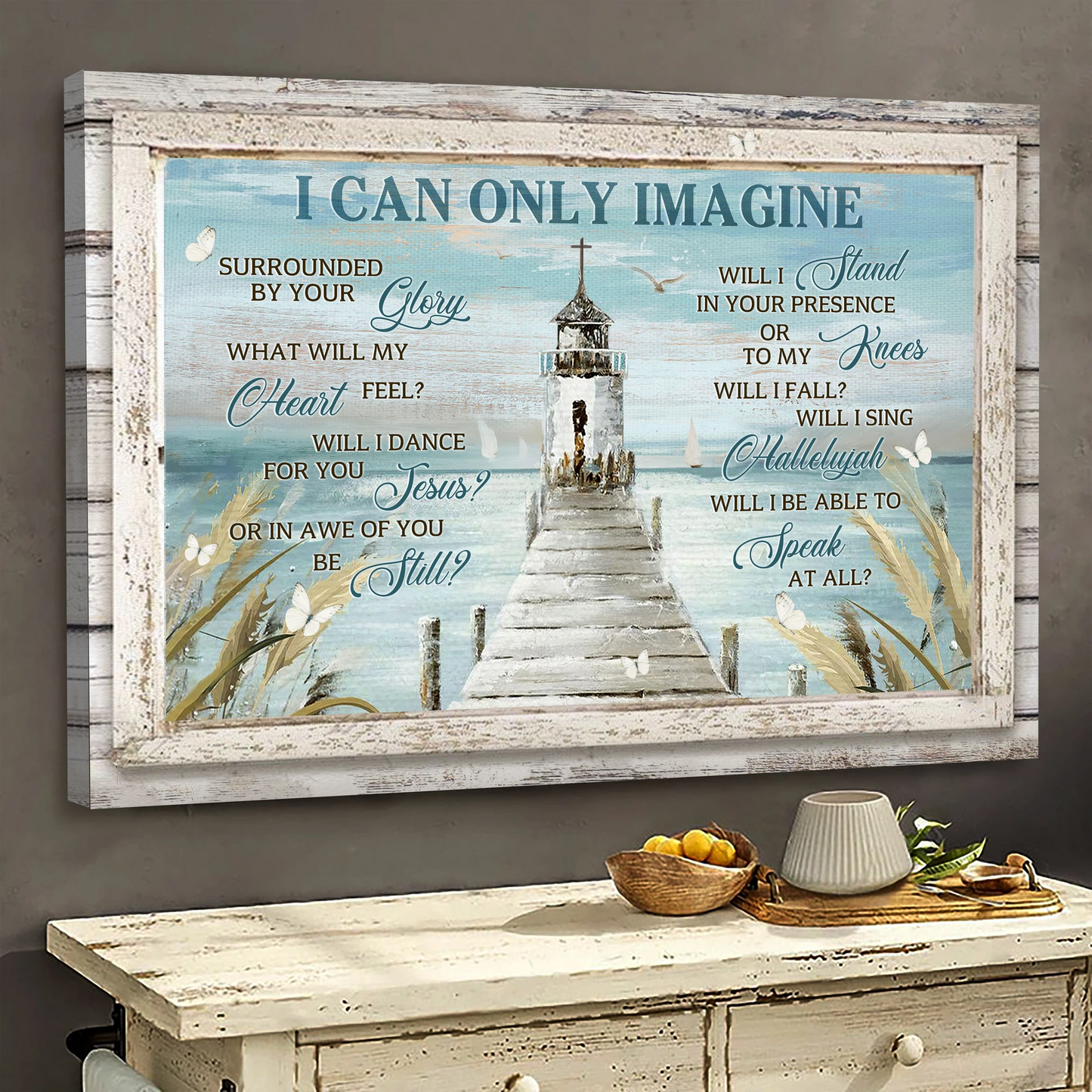 Beautiful life I can only Imagine Jesus Landscape Canvas Print Wall Art