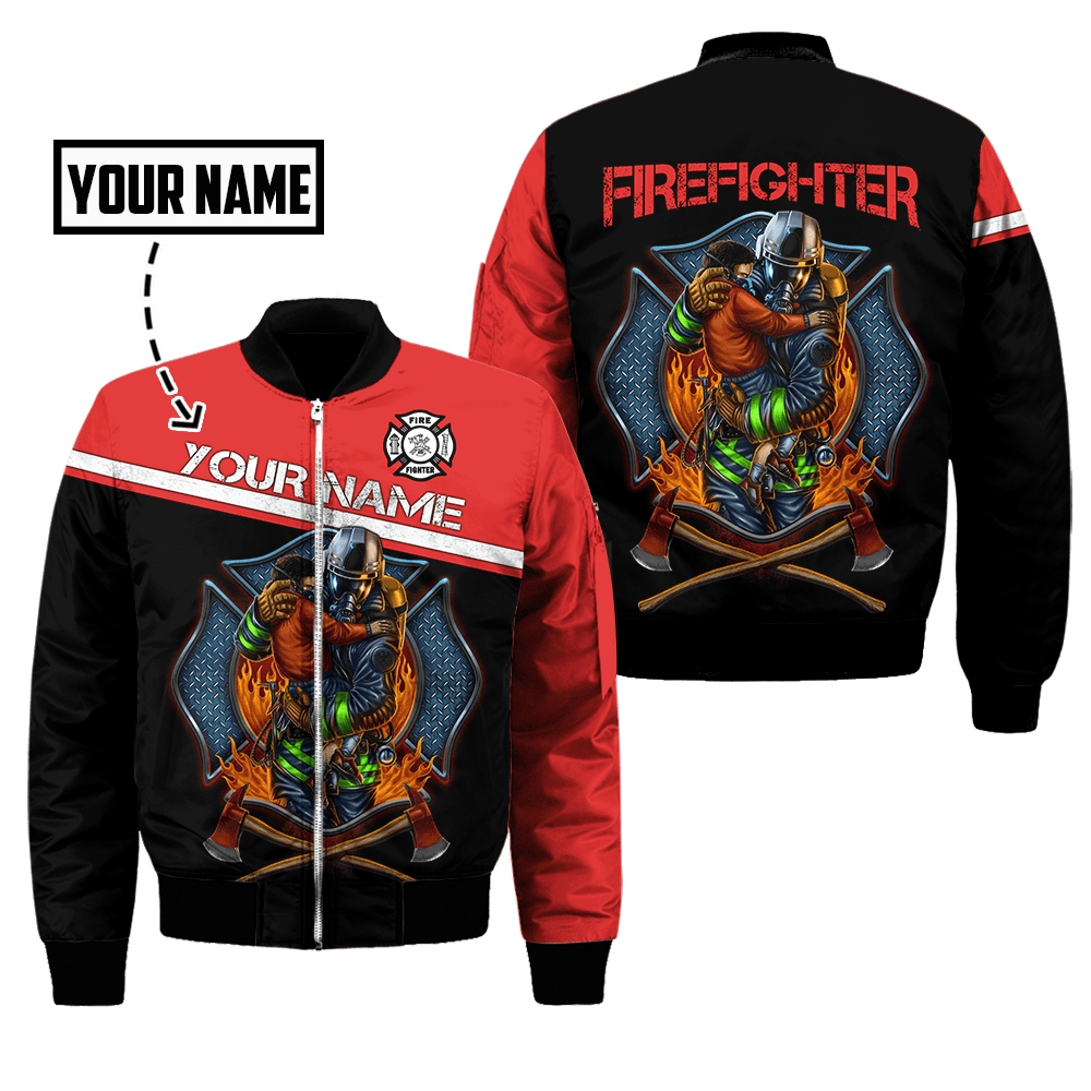 Customize Name Firefigher Hoodie For Men And Women