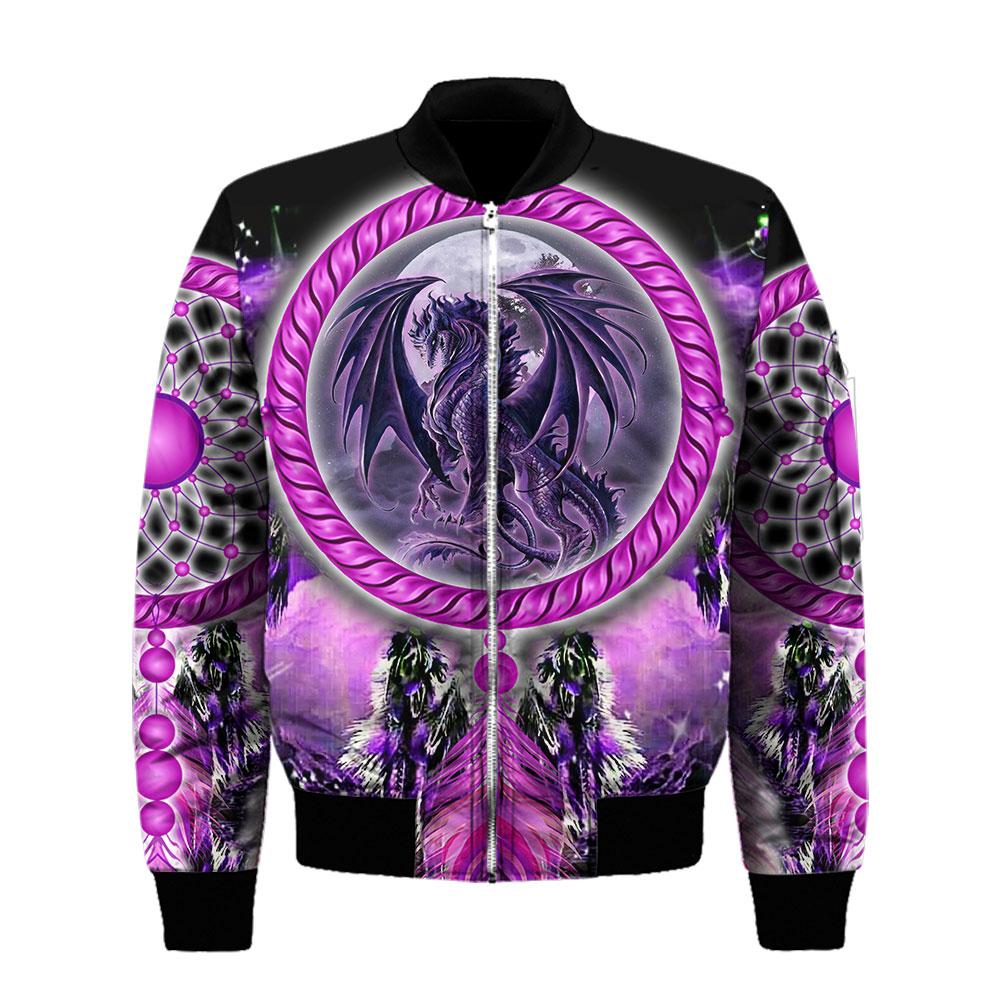 Tmarc Tee Dungeons and Dragons 3D All Over Printed Winter Shirts Purple