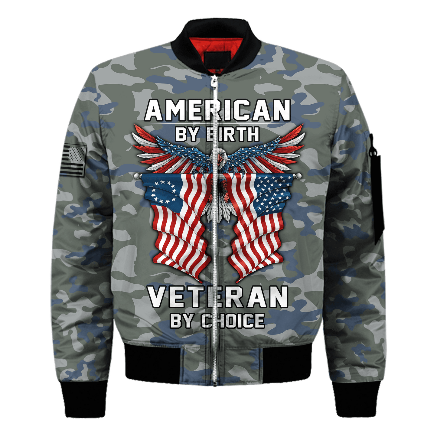 American By Birth Veteran By Choice 3D All Over Printed Hoodie