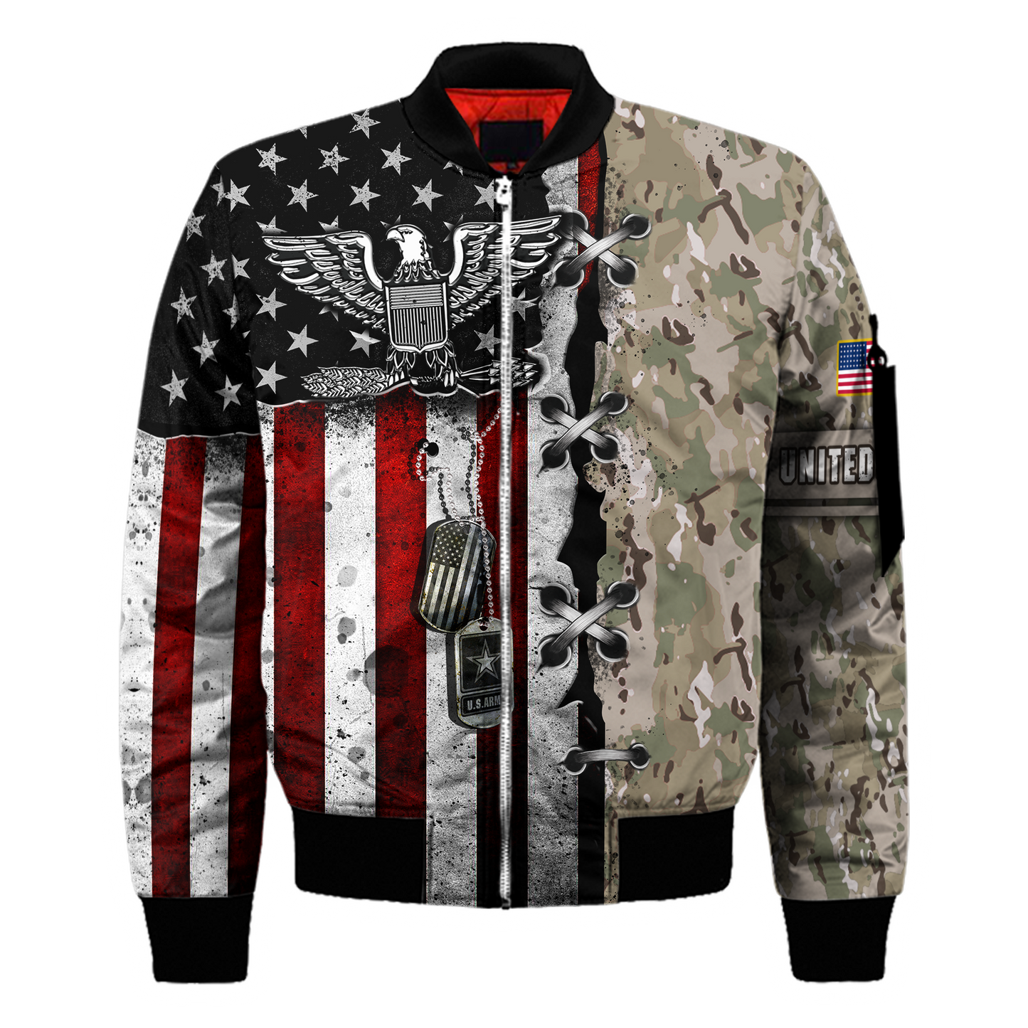 US Army Veteran American Flag 3D All Over Printed Shirts