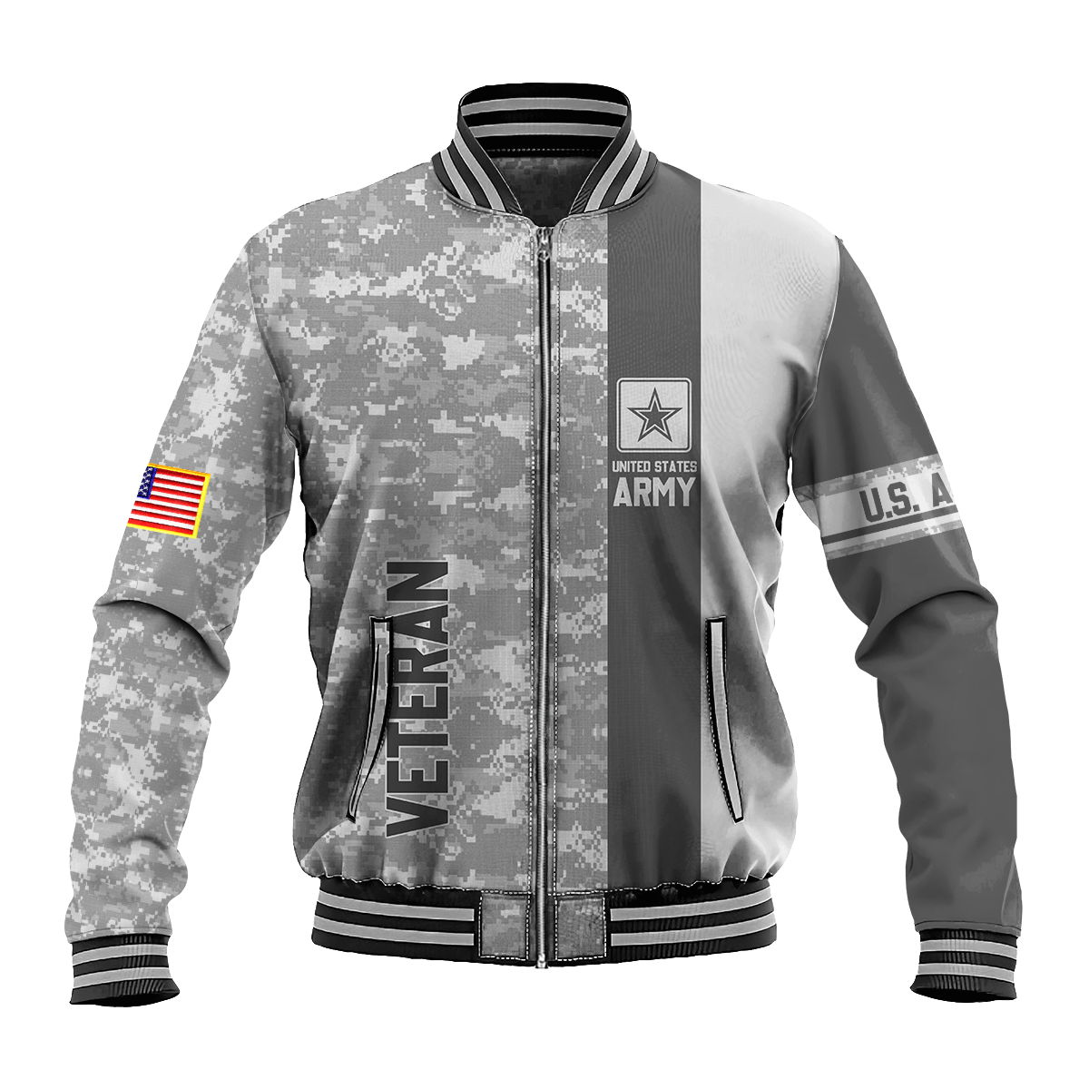 Premium Unique US Army Veteran Polo All Over Printed