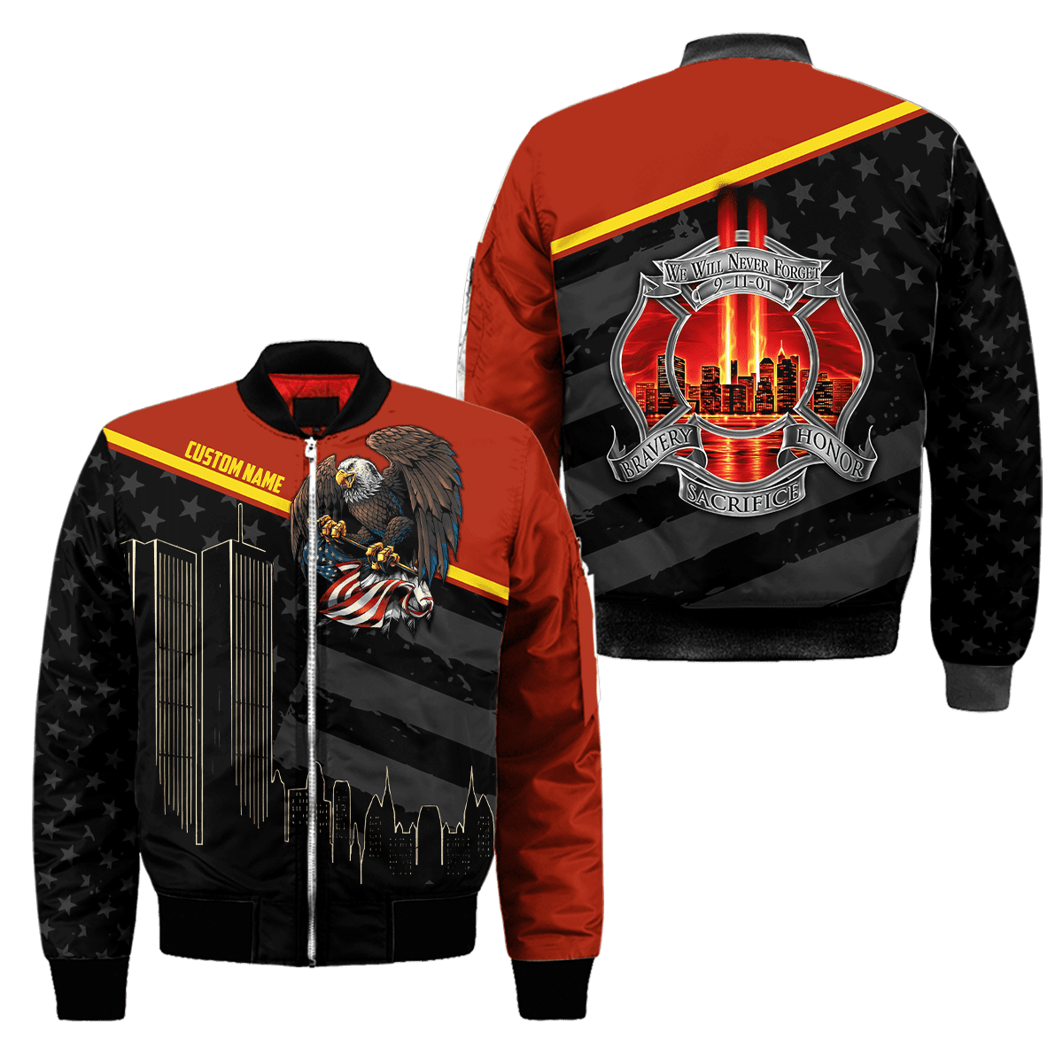 Customize Name Firefighter 3D All Over Printed Unisex Shirts