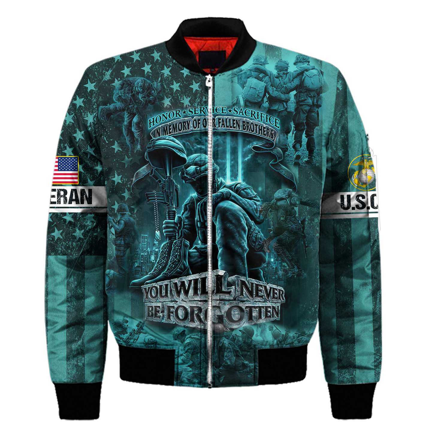 US Veteran You Will Never Be Forgotten 3D All Over Printed Unisex Shirts HN14102102
