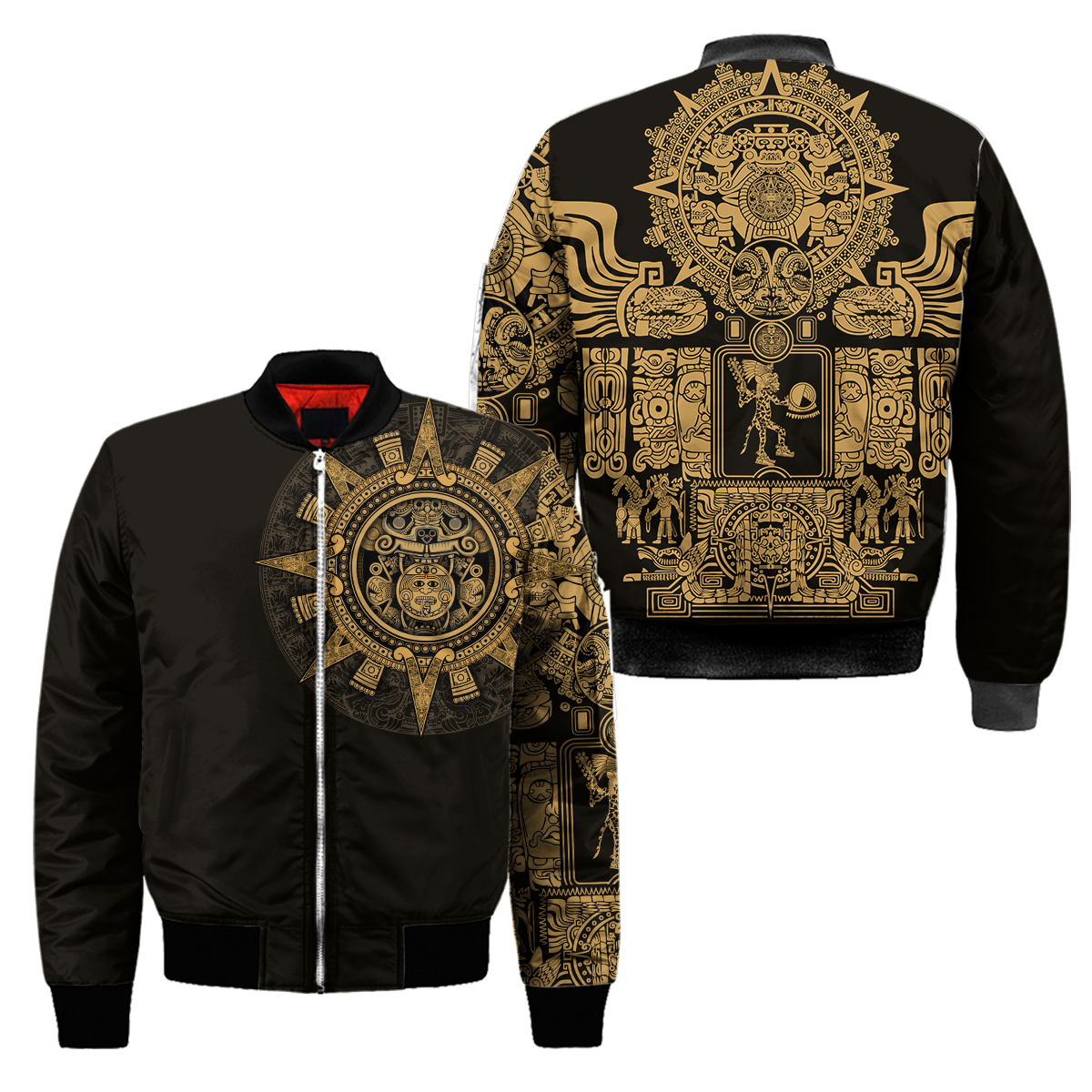 Aztec Mexican Yellow 3D All Over Printed Unisex Hoodie no2