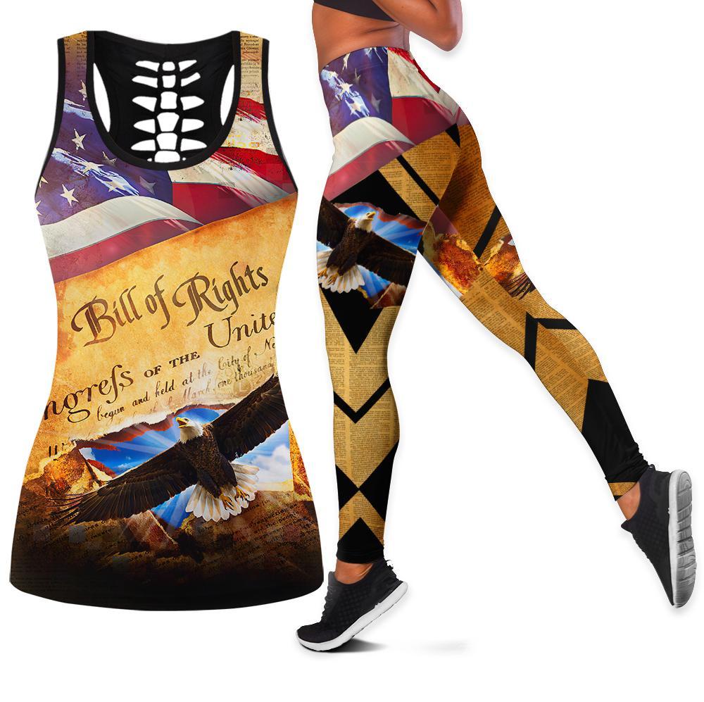 American 3D All Over Printed Legging + Hollow Tank