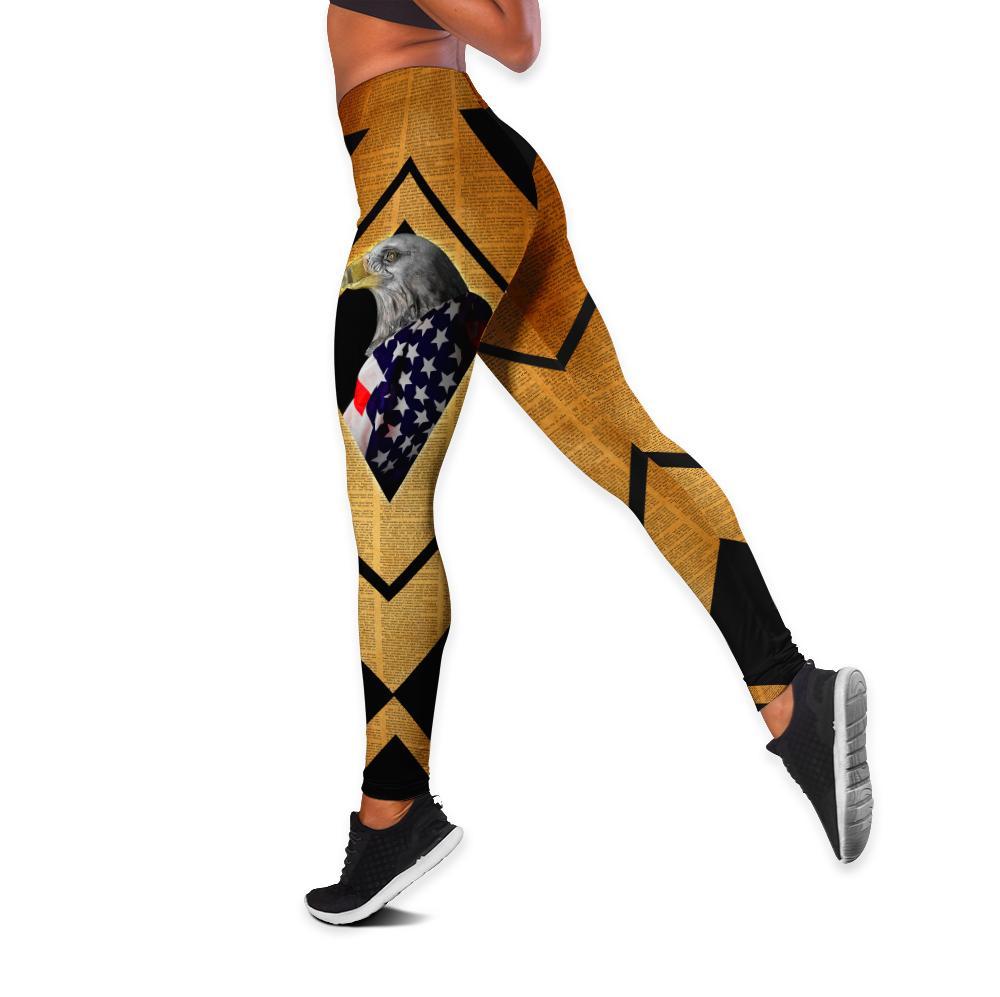 American 3D All Over Printed Legging + Hollow Tank