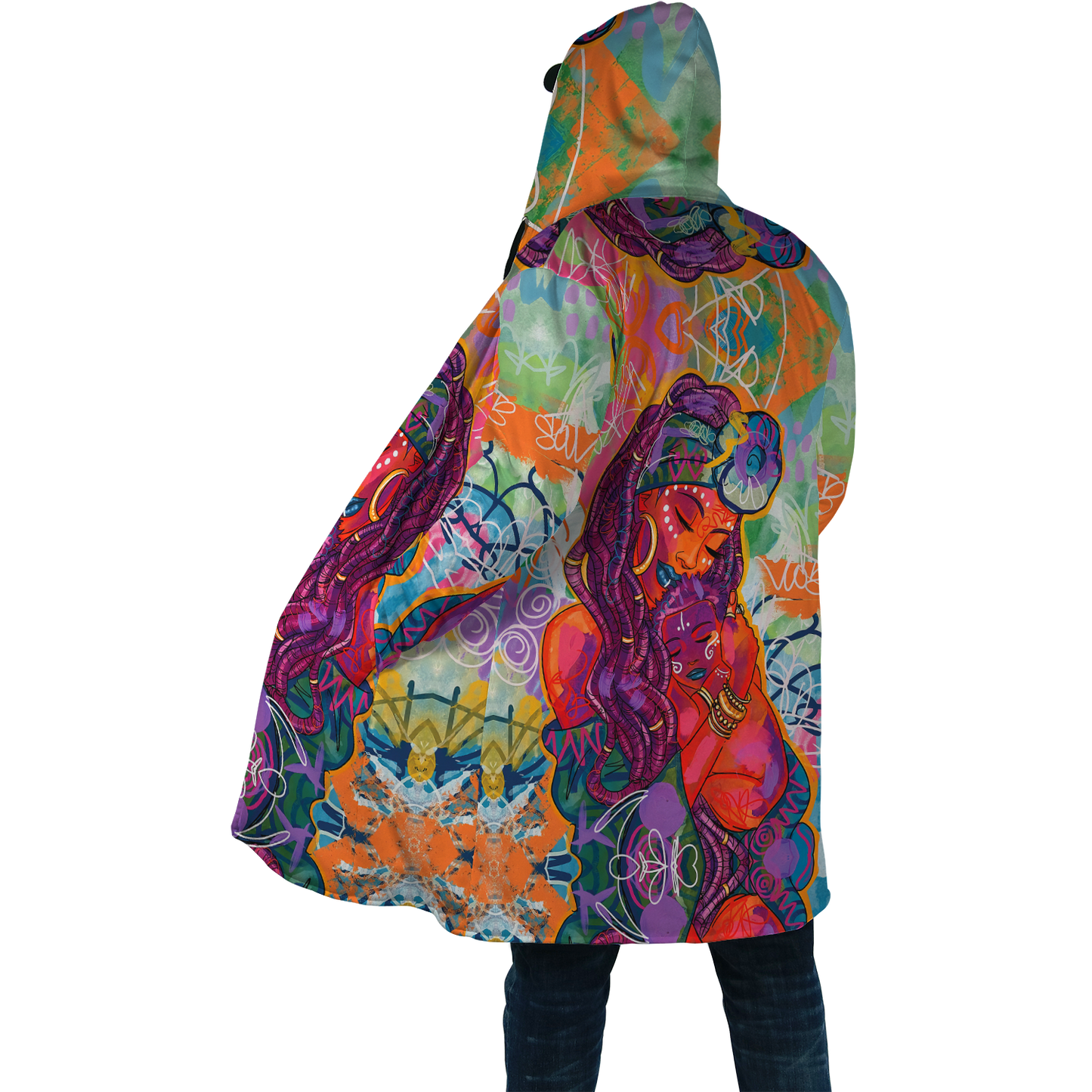 African Strong Mom And Son Unisex Deluxe Hoodie ML