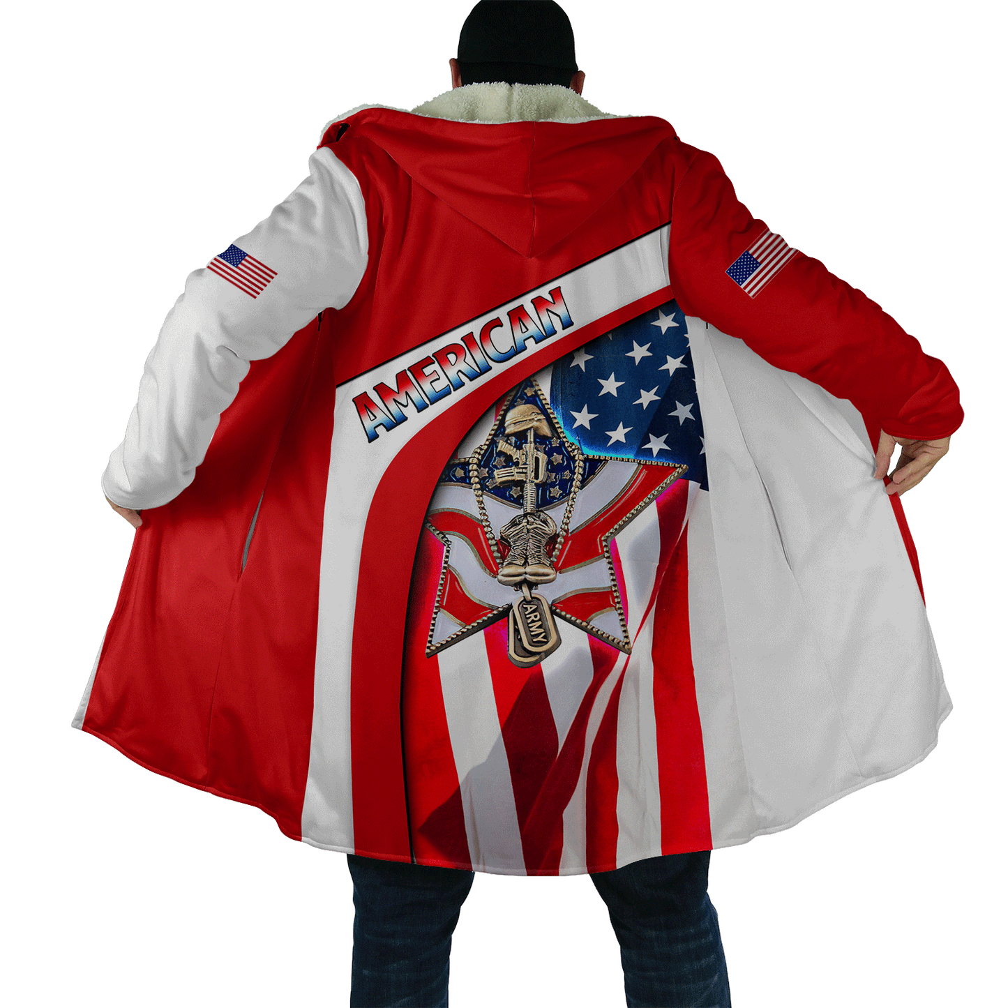 American Army Personalize 3D All Over Hoodie
