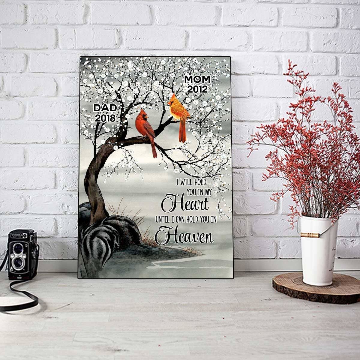 Always On My Mind, Forever In My Heart Customized Photo Canvas Memorial Gifts