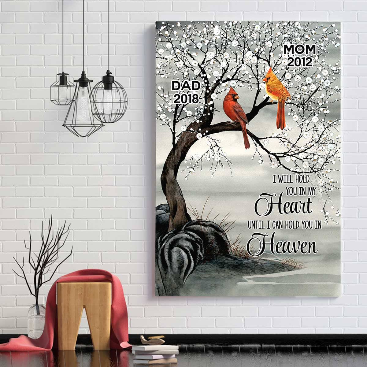 Always On My Mind, Forever In My Heart Customized Photo Canvas Memorial Gifts