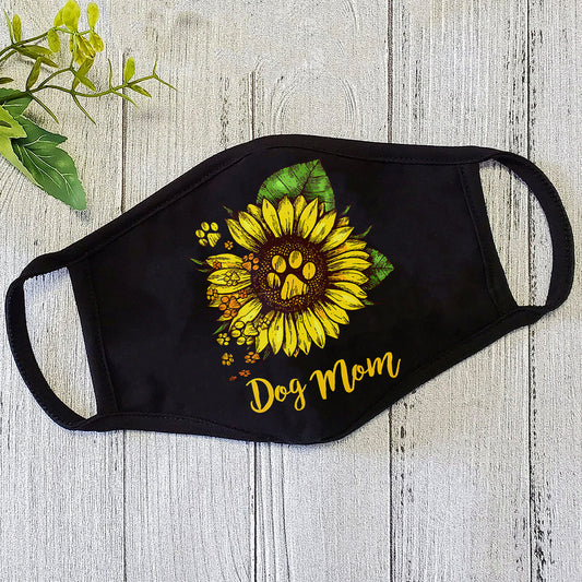 Sunflower Paw Dog Mom Face Mask DL
