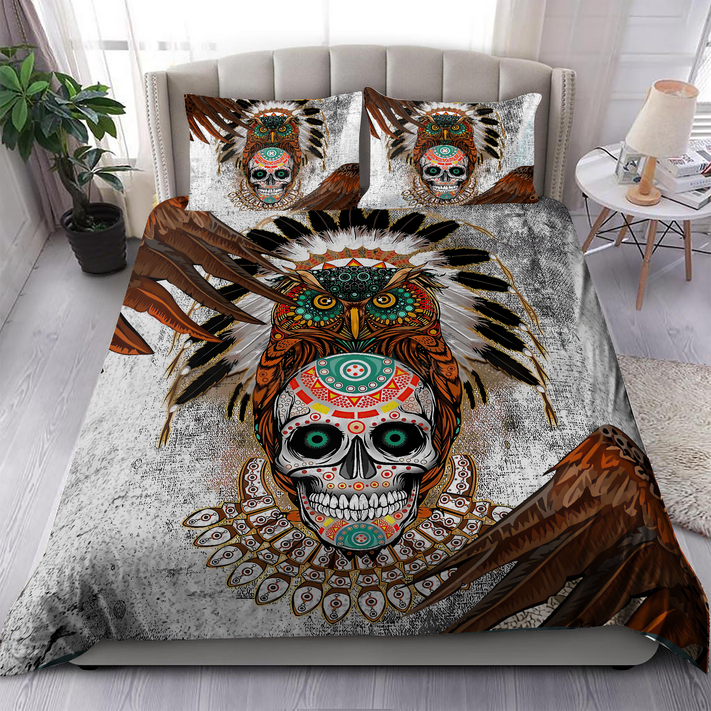 Sugar Native Skull Bedding Set