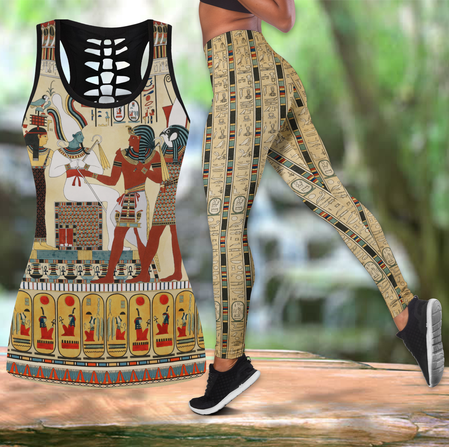 Ancient Egyptian Combo Hollow Tanktop + Legging MP100301