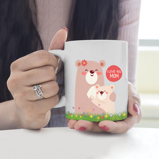 Best Gift For Mom White Mug Bear