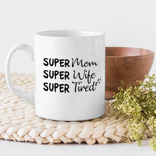 Best Gift For Mother White Mug Super Mom