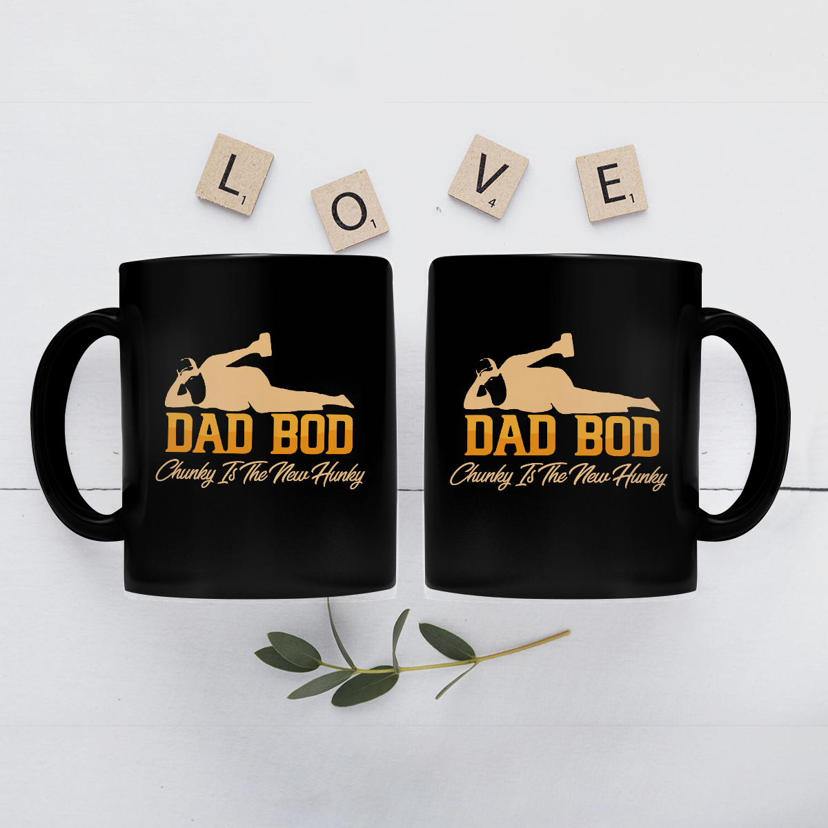 Best Gift For Dad Black Mug Chunky Is The New Hunky