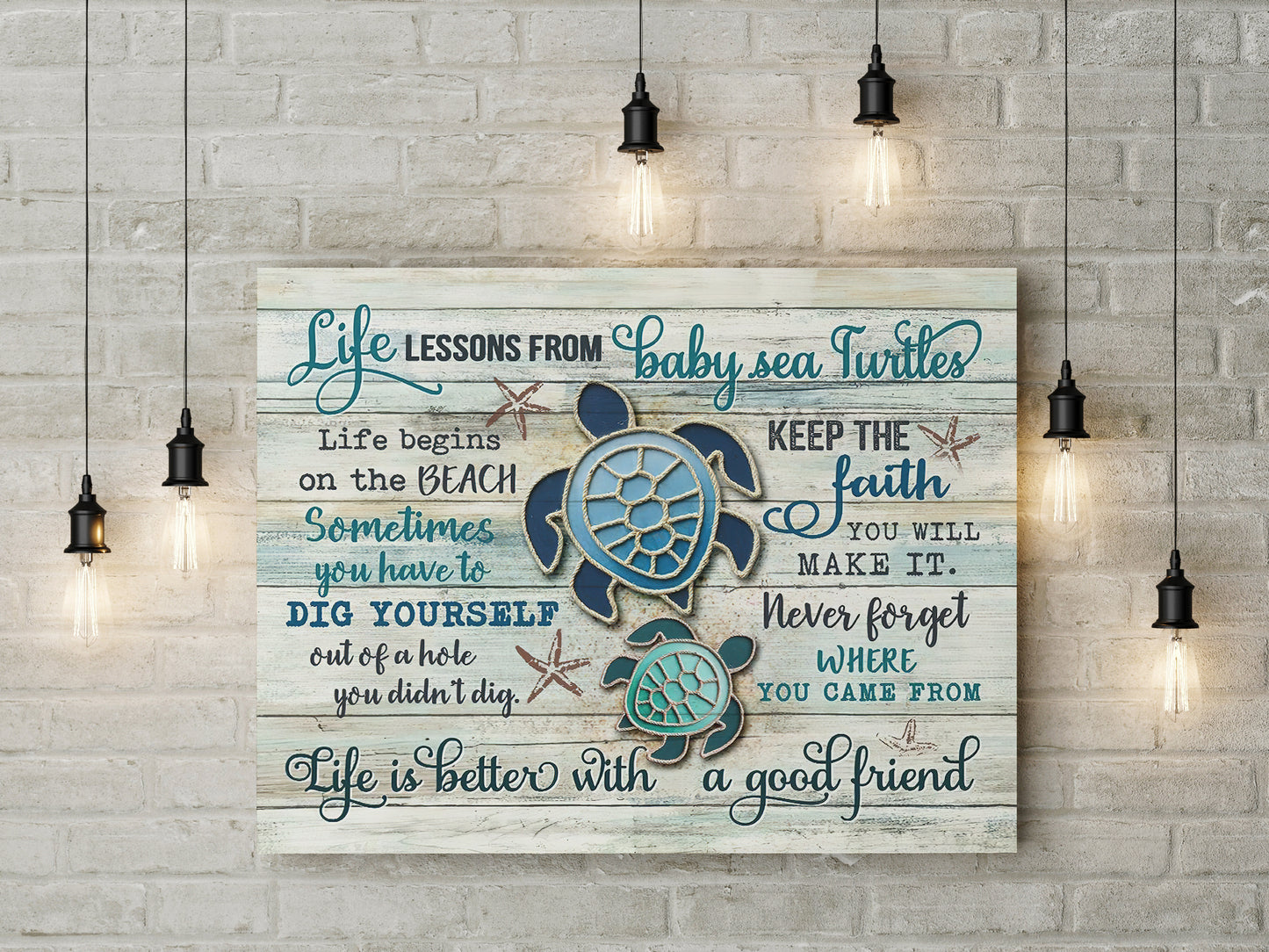 Beach Canvas Baby Sea Turtles