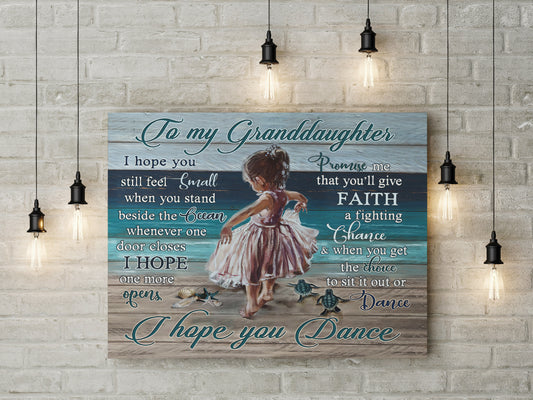 Beach Canvas To My Granddaughter