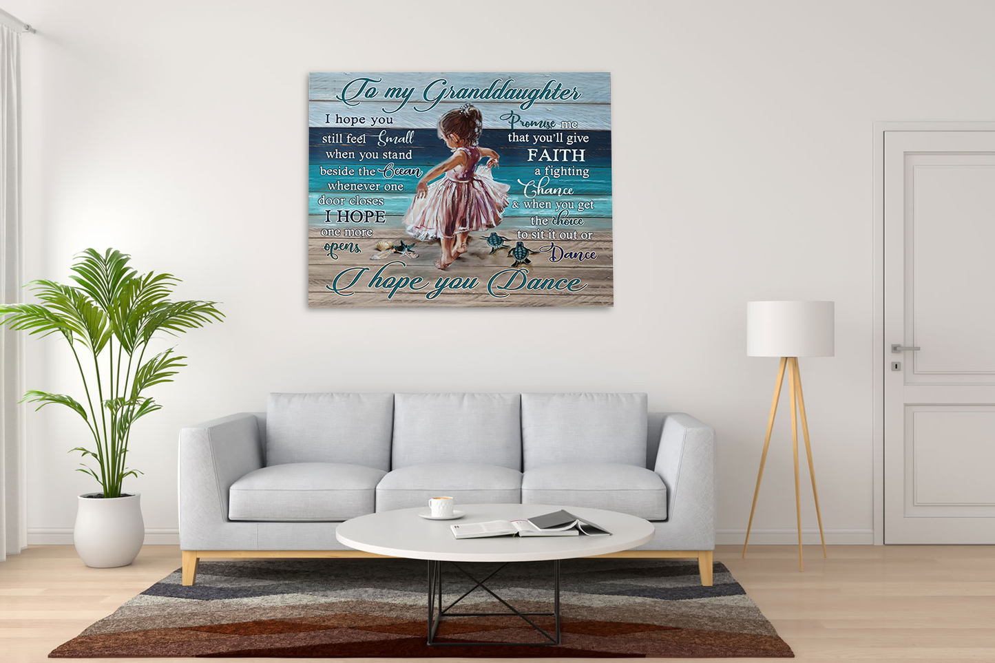 Beach Canvas To My Granddaughter